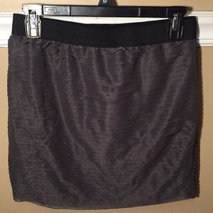 dark gray mini skirt
